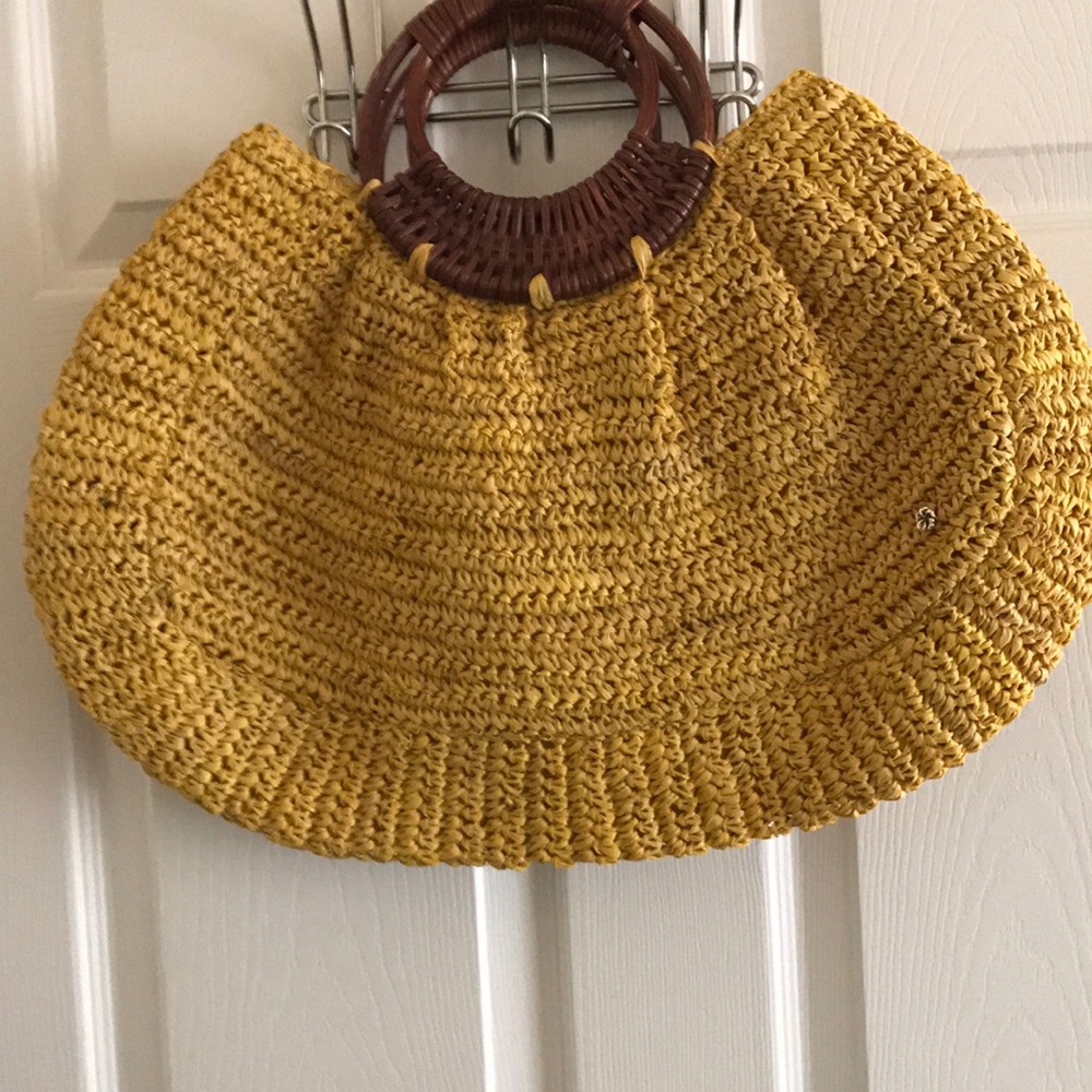 Summer woven satchel.